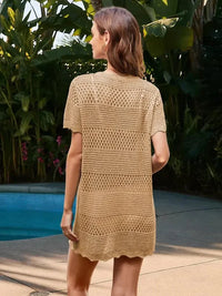Openwork Round Neck Short Sleeve Cover - UP - Update AvenueTrendsi1001000948125971001000948125971a472df6 - 7187 - 48e4 - ae58 - 6c2f5c1b4847 - MaxTan