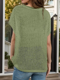 Openwork Round Neck Short Sleeve Cover - Up - Update AvenueTrendsi1001006259616661001006259616660c73ab2c - 35e6 - 4c2c - ba04 - fe34b97dda6b - MaxMoss