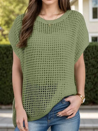 Openwork Round Neck Short Sleeve Cover - Up - Update AvenueTrendsi1001006259616661001006259616667156a134 - 954f - 42bb - 8293 - b3bbefe4b0f2 - MaxMoss