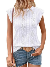 Openwork Round Neck Top - Update AvenueT-ShirtsTrendsi1001004403119151001004403119152713ed82 - 2ec7 - 4f93 - 8b92 - c2eb5b8b6252 - Max - OriginWhite