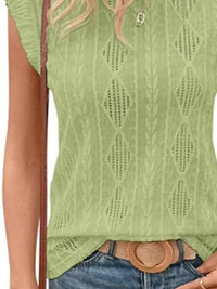 Openwork Round Neck Top - Update AvenueT-ShirtsTrendsi1001004403185421001004403185429e4fb67f - a4d3 - 4b93 - a5ed - 5c29db48a831 - Max - OriginBud Green