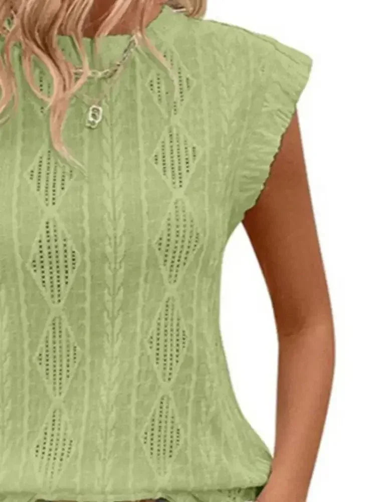 Openwork Round Neck Top - Update AvenueT-ShirtsTrendsi1001004403185421001004403185422709ccba - 4d1d - 47a4 - 8482 - 068ce1a5f2c5 - Max - OriginBud Green