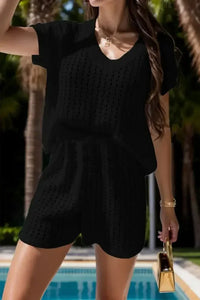 Openwork Short Sleeve Top and Shorts Cover Up Set - Update AvenueTrendsi100100051085076100100051085076a3bdf7c9 - 4659 - 43de - 99b0 - 4d0db8641ff4 - MaxBlack