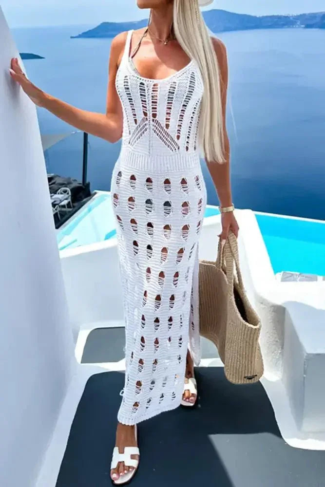 Openwork Slit Scoop Neck Sleeveless Cover Up - Update AvenueTrendsi100100314977034100100314977034923f6c80 - 9183 - 4a5b - 909d - 3ffbd0e195a2 - MaxWhite