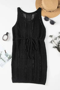Openwork Slit V - Neck Sleeveless Cover Up Dress - Update AvenueTrendsi100100645261280100100645261280a40cd64f - fc76 - 4de3 - 9c25 - 0f623bbaf731 - MaxBlack