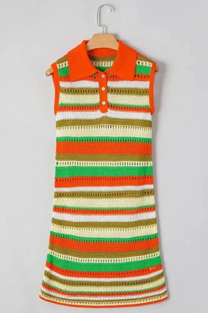 Openwork Stripe Sleeveless Sweater Dress - Update AvenueBoho VibesTrendsi1001009369771151001009369771153fa11633 - 2e02 - 494b - 8b15 - 9b354c3be571 - MaxStripe