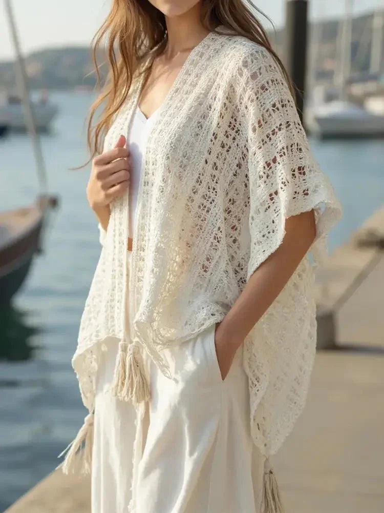 Openwork Tassel Open Front Knit Cover Up - Update AvenueBoho VibesTrendsi1001004393021091001004393021095f0c6d53 - 7b77 - 4dcf - 812f - 71d912608fd8 - Max - OriginCream
