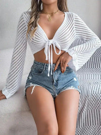 Openwork Tied Long Sleeve Knit Cover Up - Update AvenueFestival VibesTrendsi1001007821317811001007821317812011d159 - 09d7 - 42ab - 9ad2 - 558e334977be - MaxWhite
