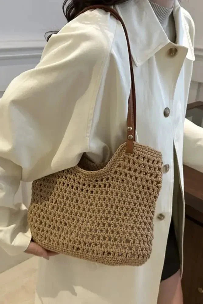 Openwork Woven Tote Bag - Update AvenueFestival VibesTrendsi1007004725511911007004725511919c55d3cf - bd9e - 4902 - ad3c - a6388887ef6e - MaxCamel