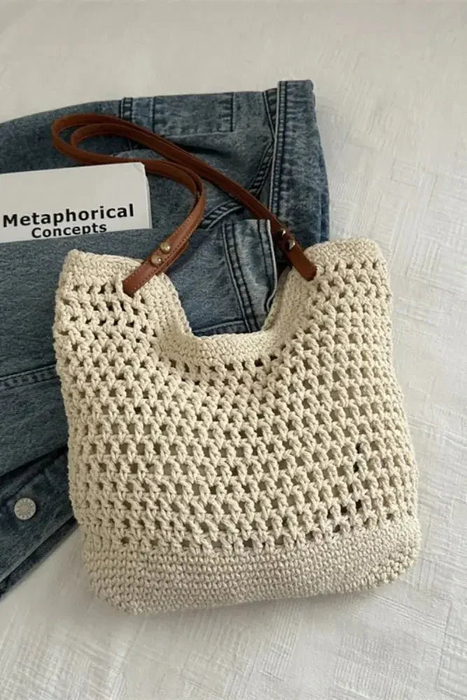 Openwork Woven Tote Bag - Update AvenueFestival VibesTrendsi100700472552923100700472552923026b3e10 - 0ac3 - 4c36 - b4f6 - 11a86d0cdfc4 - MaxIvory