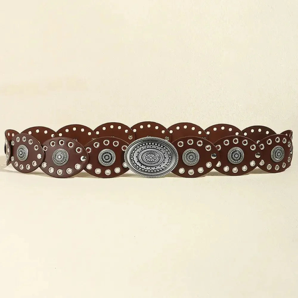 Oval PU Belt - Update AvenueTrendsi101300887101889101300887101889Oval PU BeltDark Brown