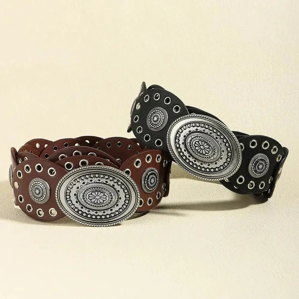 Oval PU Belt - Update AvenueTrendsi101300887101889101300887101889Oval PU BeltDark Brown