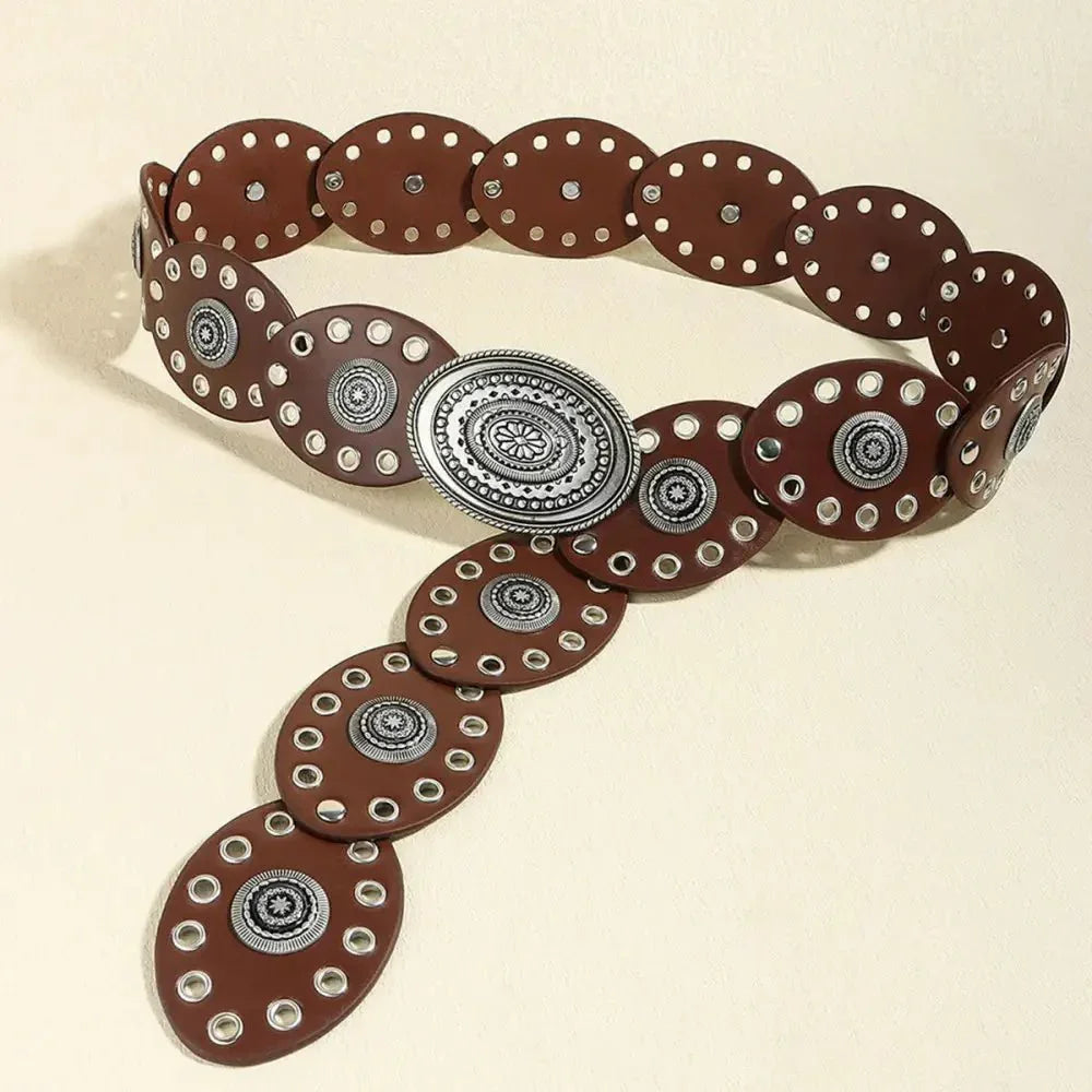 Oval PU Belt - Update AvenueTrendsi101300887101889101300887101889Oval PU BeltDark Brown