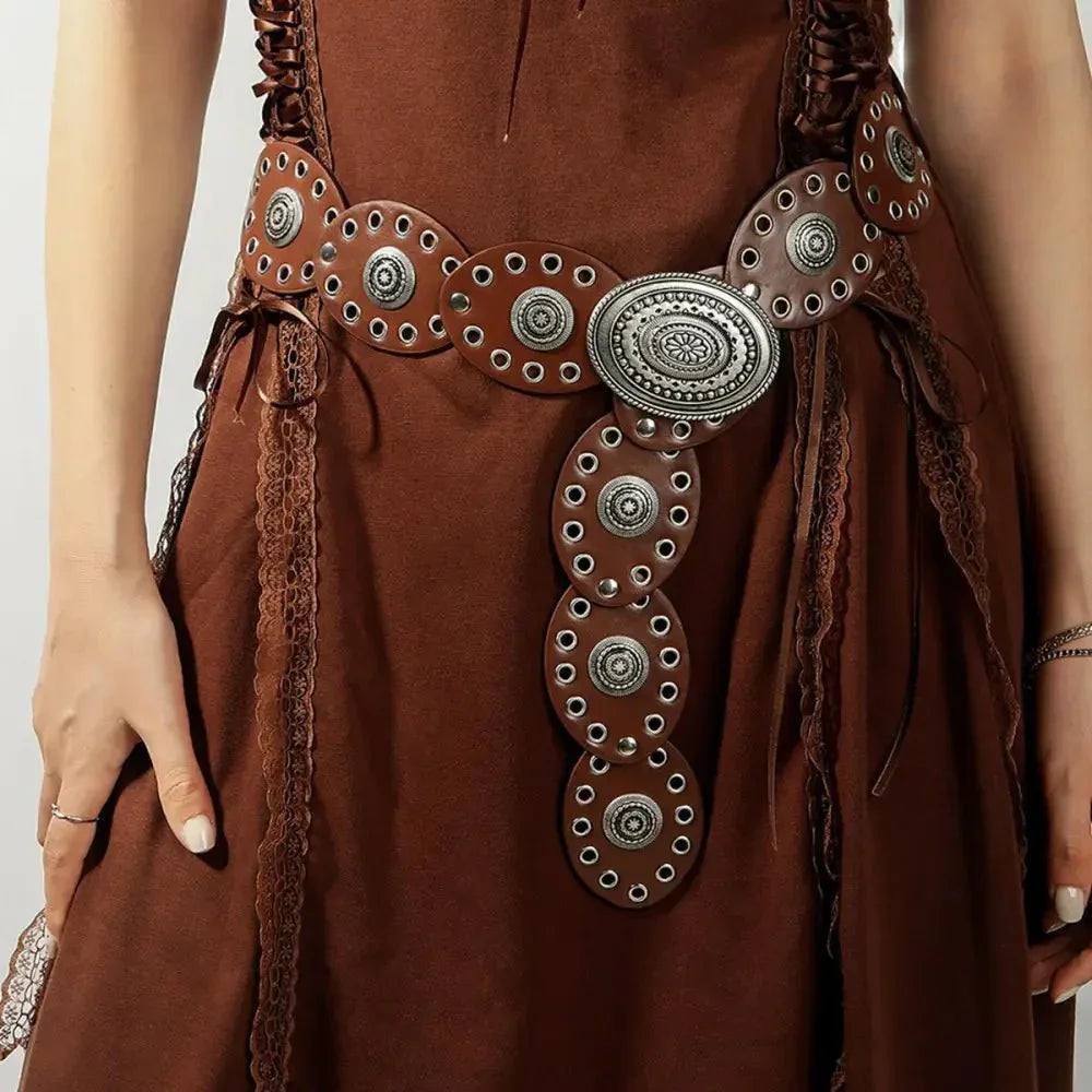 Oval PU Belt - Update AvenueTrendsi101300887101889101300887101889Oval PU BeltDark Brown