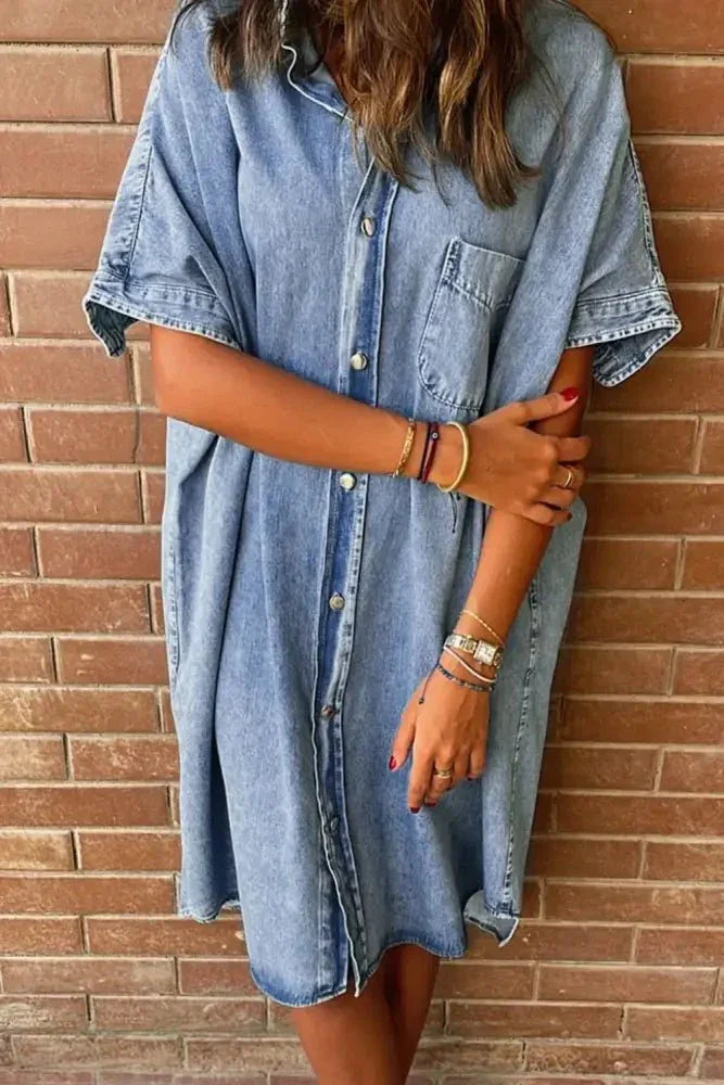 Oversized Button Down Denim Shirt Dress - Update AvenueDenim Dresses & SkirtsTrendsi10010037661164610010037661164607d47e35 - faba - 4eea - 8070 - 541d961e9f20 - Max - OriginLight Blue