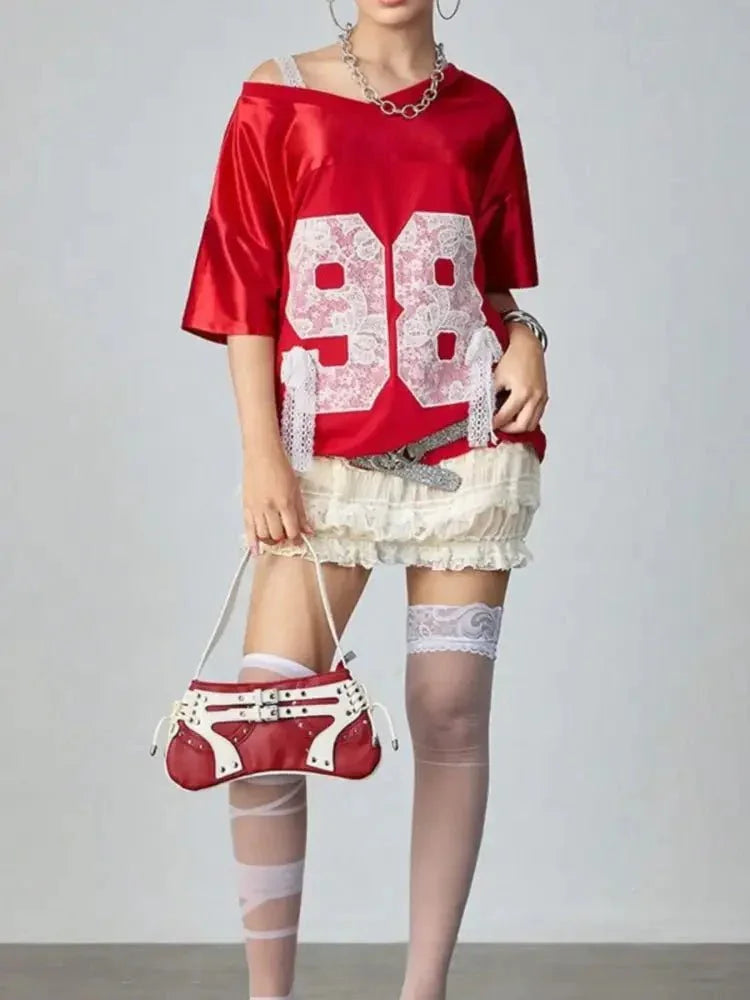 Oversized Number 98 Half Sleeve T-Shirt - Update AvenueT-ShirtsTrendsi100100770115627100100770115627081231f1 - a258 - 4b8a - 8741 - 6bad7ba89ef2 - Max - OriginDeep Red
