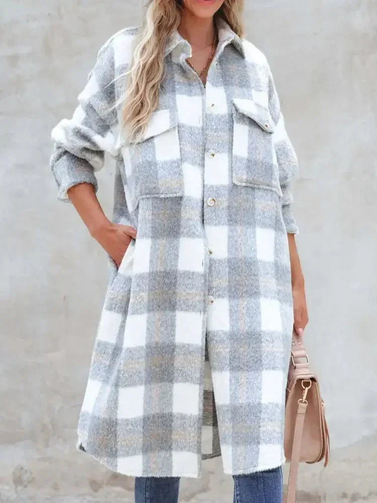 Oversized Plaid Button Up Longline Jacket - Update AvenueTrendsi1001001542411831001001542411831731437c - 11a1 - 4531 - a330 - a3572d05f6c9 - Max - OriginLight Gray