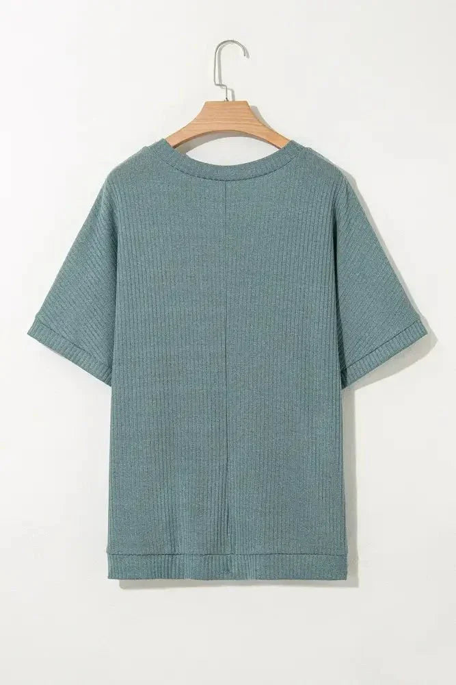 Oversized Ribbed Knit V Neck Dolman Short Sleeve Top - Update AvenueT-ShirtsTrendsi100100167629019100100167629019d6b03c78 - ce14 - 4ce0 - a472 - 444f1003e695 - Max - OriginAir Force Blue