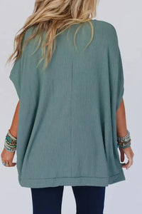 Oversized Ribbed Knit V Neck Dolman Short Sleeve Top - Update AvenueT-ShirtsTrendsi100100167629019100100167629019a6e43bf8 - 9bc5 - 45a5 - 8e21 - 99acc4034149 - Max - OriginAir Force Blue