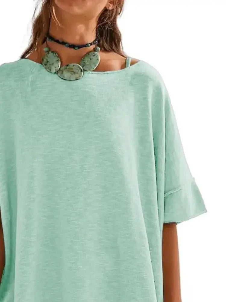 Oversized Round Neck Drop - Shoulder T-Shirt - Update AvenueT-ShirtsTrendsi100100457922716100100457922716c189ac16 - ab64 - 4abb - 87e5 - 09fadd00d2b9 - Max - OriginLight Green