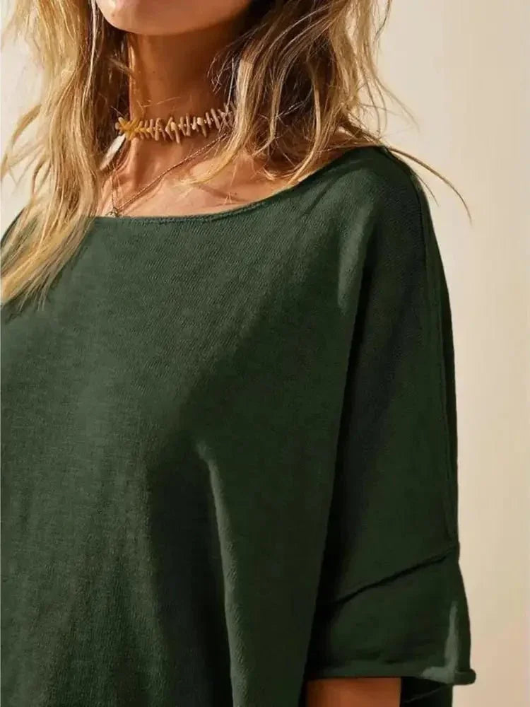 Oversized Round Neck Drop - Shoulder T-Shirt - Update AvenueT-ShirtsTrendsi100100457924496100100457924496b7be326bb7c64f28859bf8bdac1b0849 - Max - OriginArmy Green