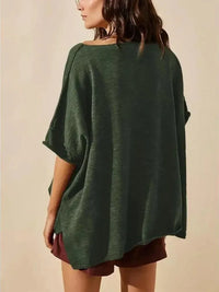 Oversized Round Neck Drop - Shoulder T-Shirt - Update AvenueT-ShirtsTrendsi100100457924496100100457924496904a7bd32e974e0b98a5f22f08068975 - Max - OriginArmy Green