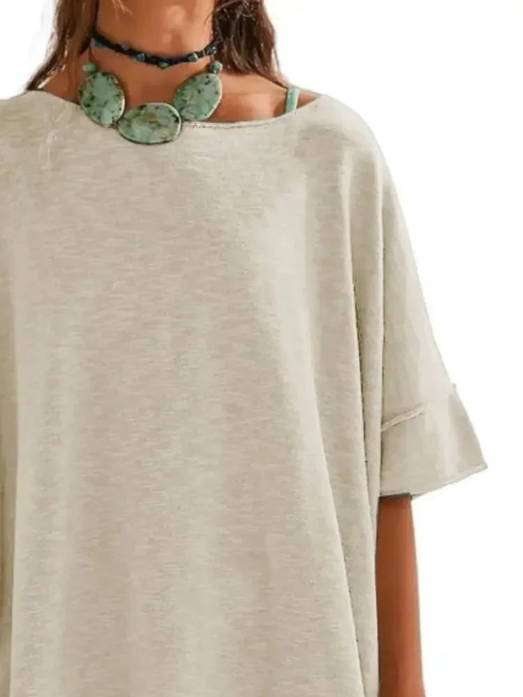 Oversized Round Neck Drop - Shoulder T-Shirt - Update AvenueT-ShirtsTrendsi100100457927426100100457927426b098d542 - e6d1 - 4544 - 87a2 - b6b10618220a - Max - OriginKhaki