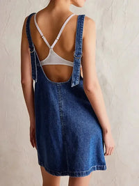 Oversized V - Neck Denim Tank Dress with Front Pockets - Update AvenueDenim Dresses & SkirtsTrendsi1001008230740241001008230740243b2f5173a174484cab8141961ca95d65 - Max - OriginNavy