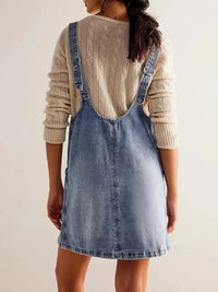 Oversized V - Neck Denim Tank Dress with Front Pockets - Update AvenueDenim Dresses & SkirtsTrendsi1001008230745481001008230745484d998d26f5754f4f9e25c1cfed2ef48c - Max - OriginLight Blue