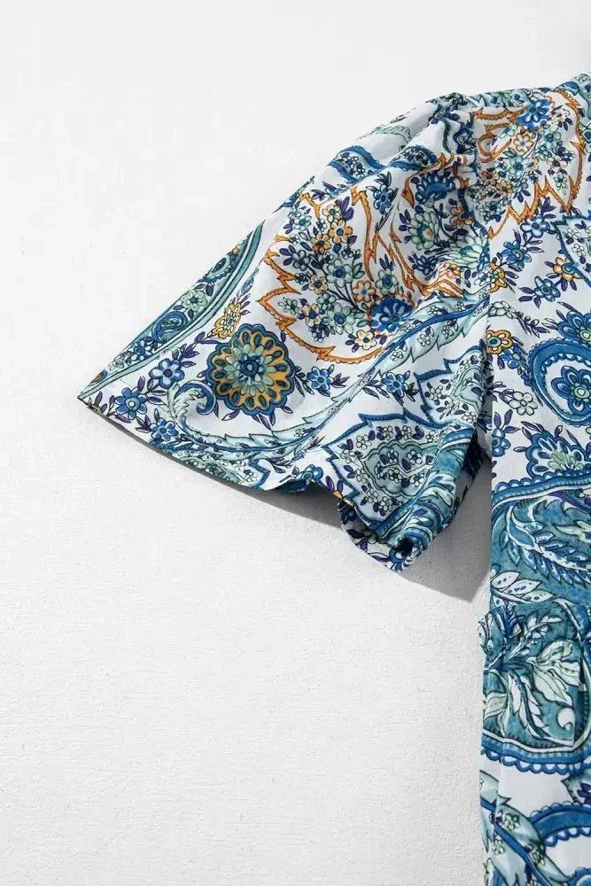 Paisley Floral V Neck Short Sleeve Mini Dress - Update AvenueTrendsi100100983068206100100983068206752f2634 - 10fc - 401b - 867d - 0f8326bfd1fd - Max - OriginFloral