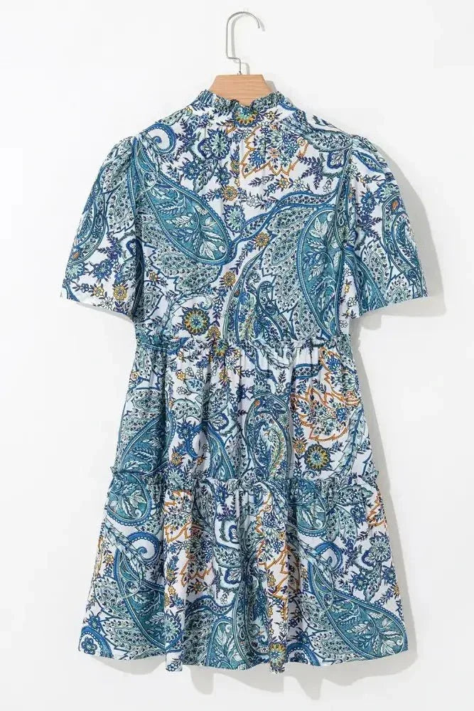 Paisley Floral V Neck Short Sleeve Mini Dress - Update AvenueTrendsi10010098306820610010098306820611e0d962 - c66e - 4831 - a6a2 - cc43a717e879 - Max - OriginFloral