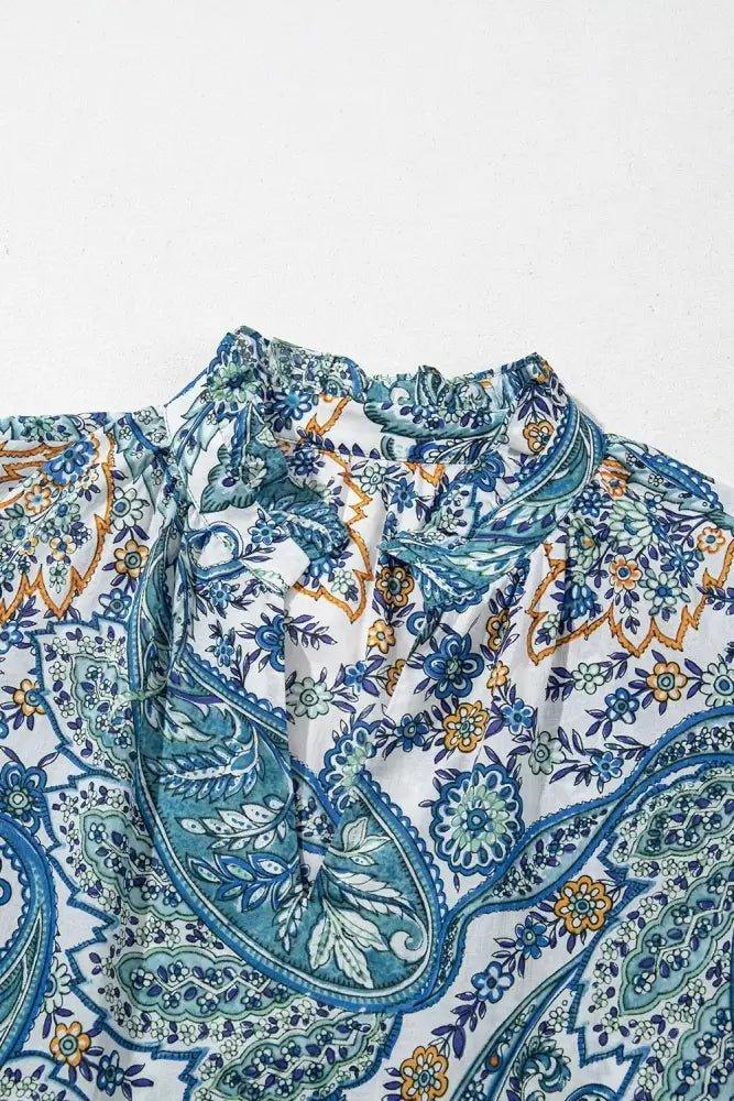 Paisley Floral V Neck Short Sleeve Mini Dress - Update AvenueTrendsi100100983068206100100983068206d8673d43 - 813f - 496d - b46b - 9f87359fdcac - Max - OriginFloral