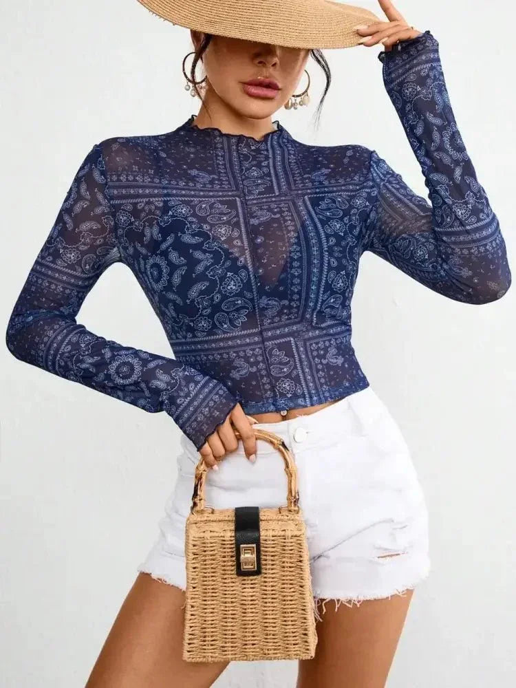 Paisley Mock Neck Long Sleeve Sheer Top - Update AvenueTrendsi100100356592803100100356592803d734d9cb - 6cb9 - 4cac - b4f0 - 3f588820c8bc - MaxDark Blue