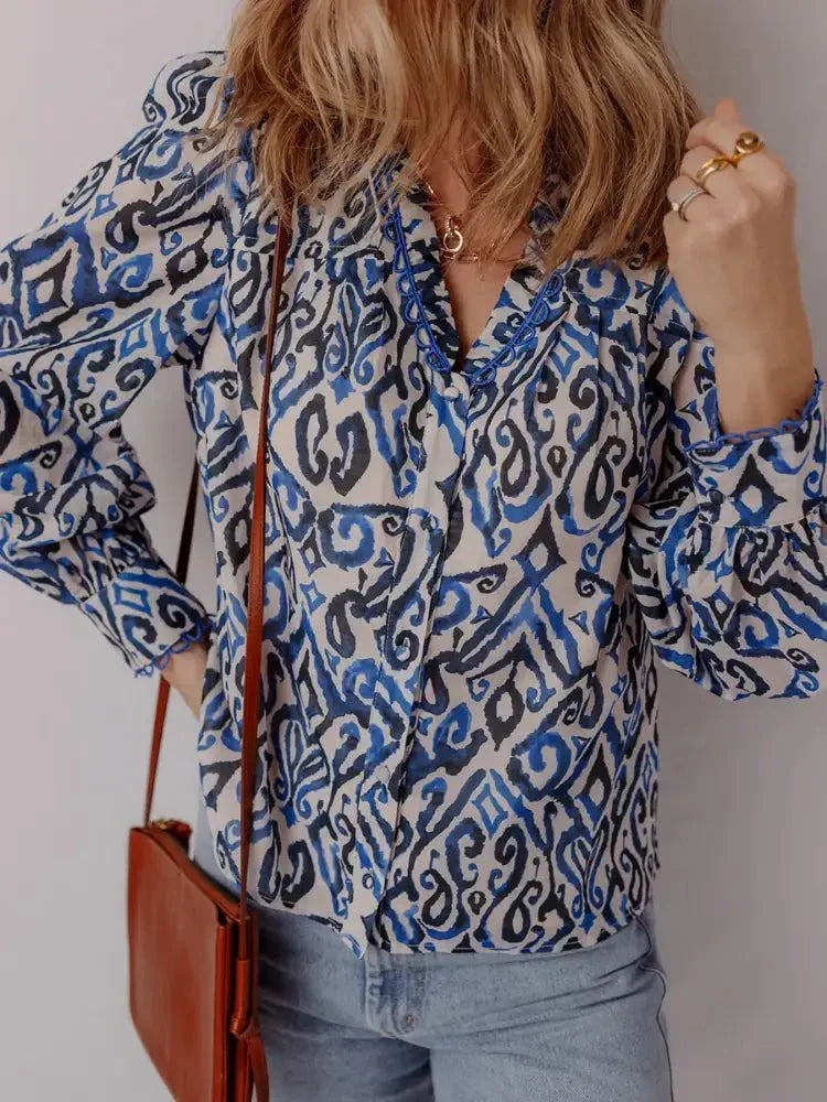 Paisley Print Long Sleeve Blouse - Update AvenueTrendsi1001008976900801001008976900803fd088a88df94c33a397dff26a4294a9 - Max - OriginNavy