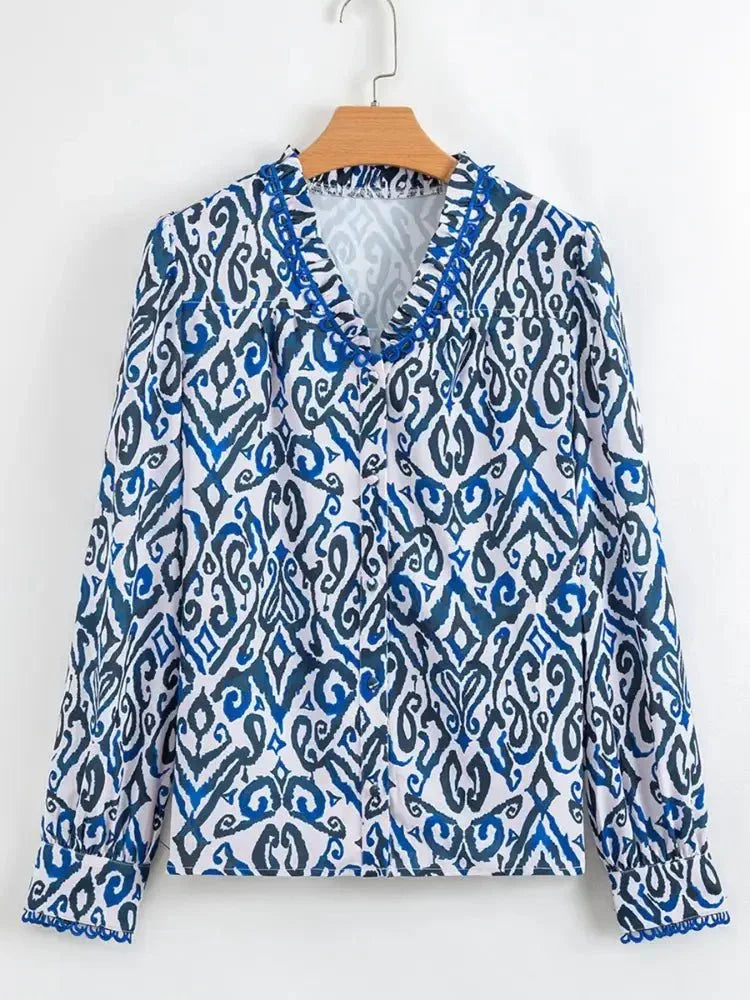 Paisley Print Long Sleeve Blouse - Update AvenueTrendsi1001008976900801001008976900802effd55e093f48779815f17bbe913be7 - Max - OriginNavy