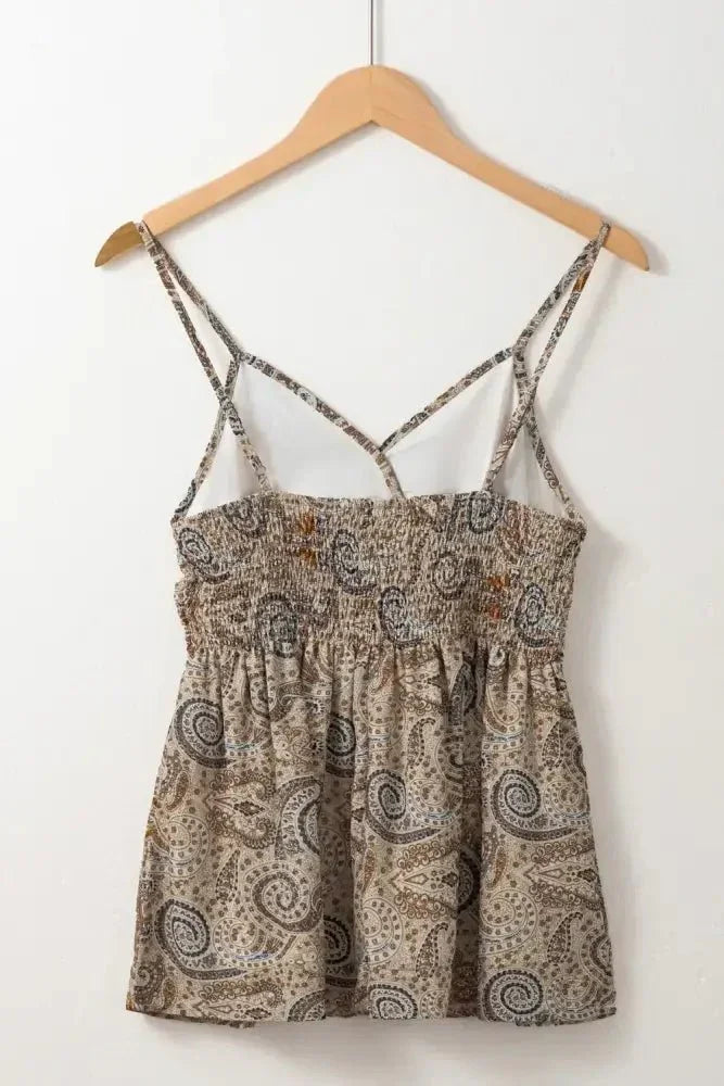 Paisley Printed Smocked Babydoll Cami - Update AvenueBoho VibesTrendsi10010003116293810010003116293851f0c7dc - f305 - 4d6b - ae2c - 5253b4d82058 - Max - OriginKhaki