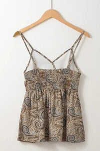 Paisley Printed Smocked Babydoll Cami - Update AvenueBoho VibesTrendsi10010003116293810010003116293851f0c7dc - f305 - 4d6b - ae2c - 5253b4d82058 - Max - OriginKhaki