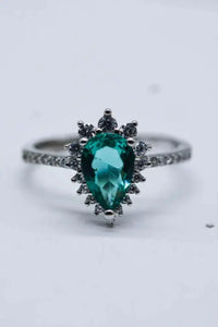 Paraiba Blue Zircon Pear Shape Ring - Update AvenueRingTrendsi100100733983480100100733983480Paraiba Blue Zircon Pear Shape RingSilver