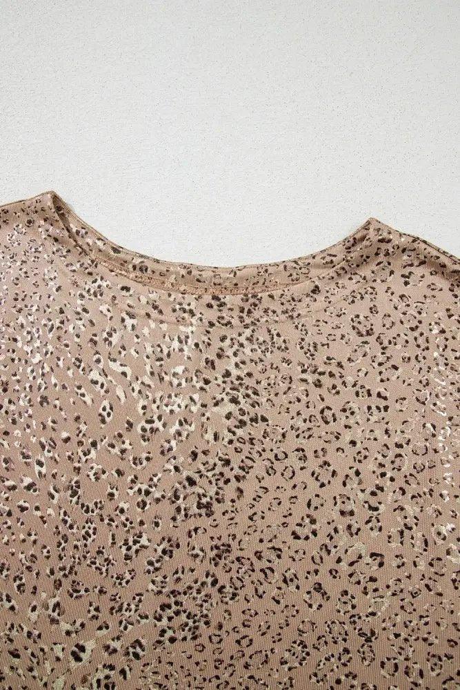 Parchment Shimmer Leopard Print Dolman Sleeve T Shirt - Update AvenueT-ShirtsTrendsi100100826798177100100826798177380fea08 - 4aa5 - 406e - a690 - b3e06ee8229a - Max - OriginCamel