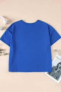 Patched Pocket Exposed Seam Oversize T-shirt - Update AvenueT-ShirtsTrendsi100100664243286100100664243286523baaa8 - 3027 - 4af6 - b7e1 - 309de50d6f31 - Max - OriginRoyal Blue