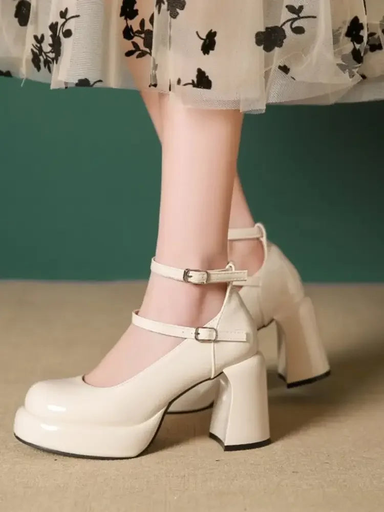 Patent Leather Mary Jane Platform Pumps