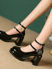 Patent Leather Mary Jane Platform Pumps