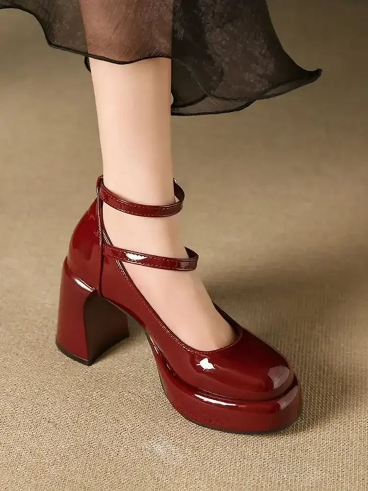 Patent Leather Mary Jane Platform Pumps