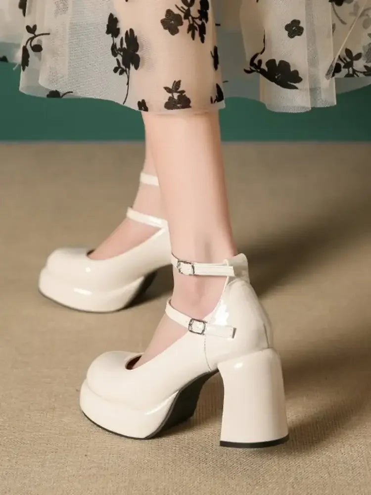 Patent Leather Mary Jane Platform Pumps
