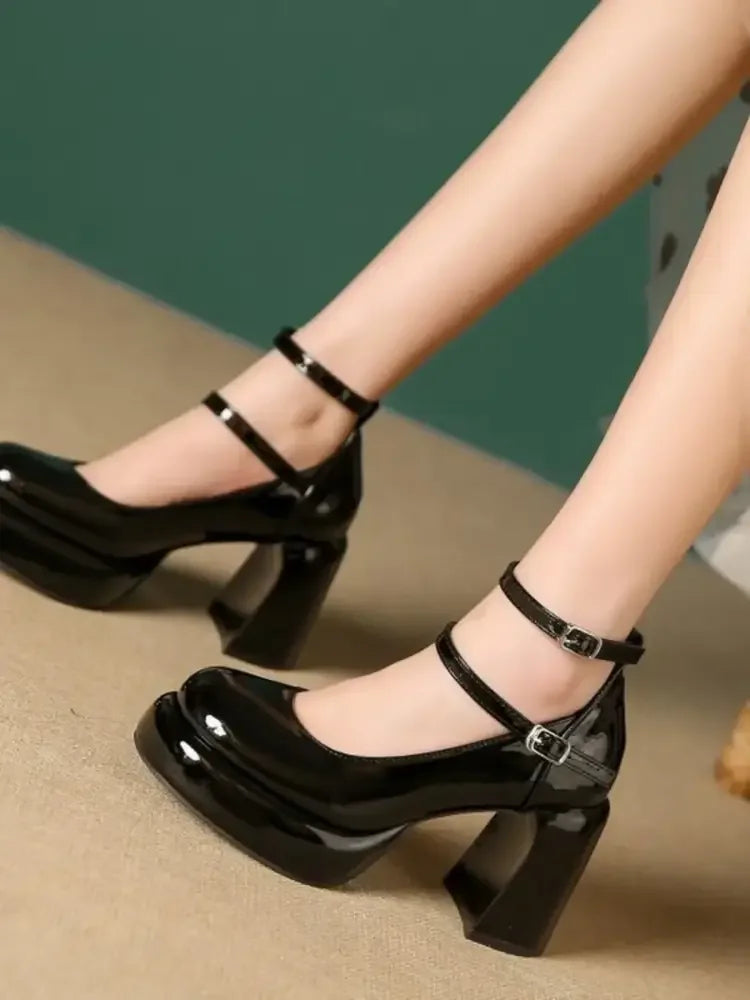 Patent Leather Mary Jane Platform Pumps