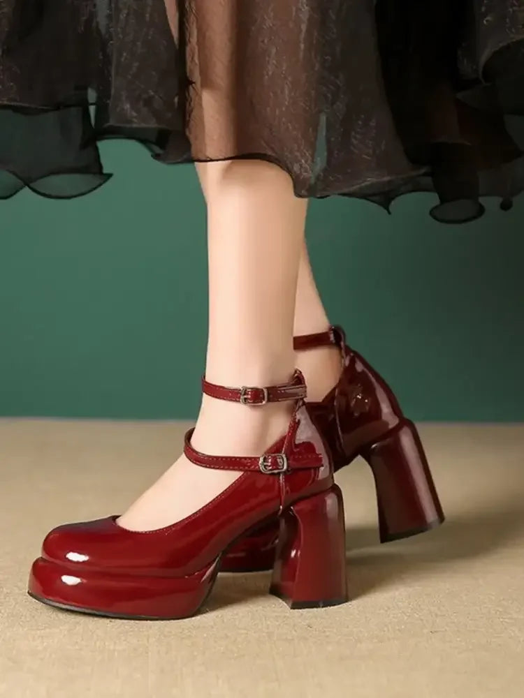 Patent Leather Mary Jane Platform Pumps