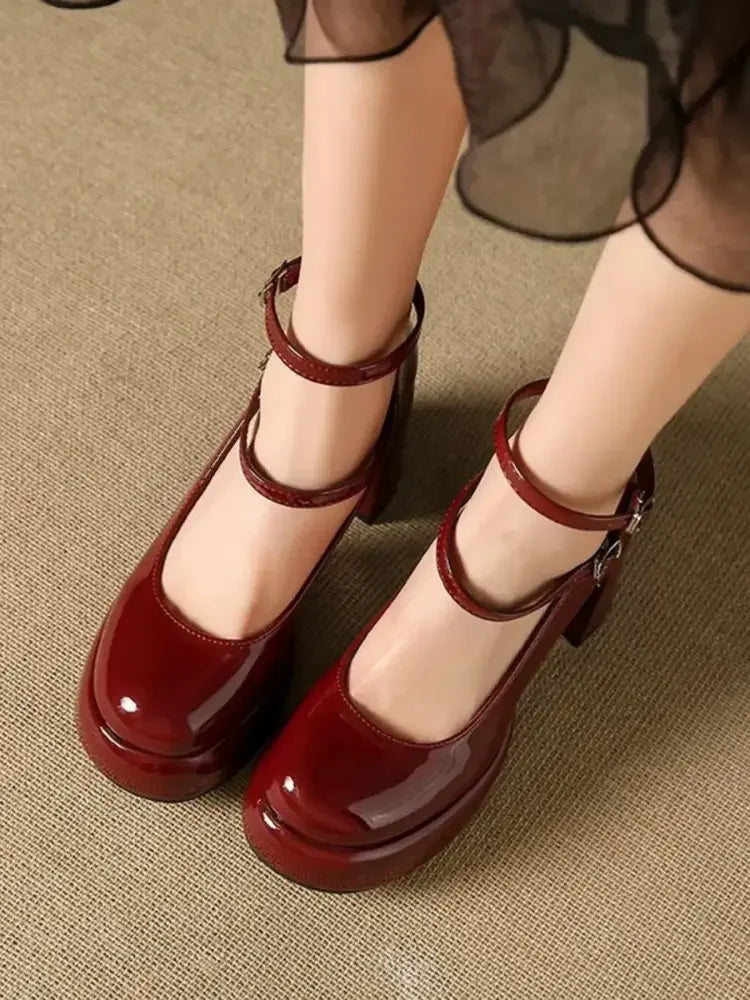 Patent Leather Mary Jane Platform Pumps