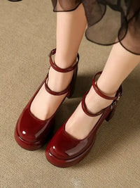 Patent Leather Mary Jane Platform Pumps