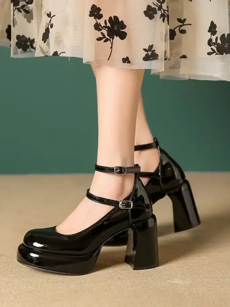 Patent Leather Mary Jane Platform Pumps