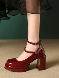 Patent Leather Mary Jane Platform Pumps
